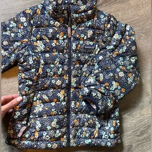 Patagonia Girls 5/6 Floral Ditsy Down Sweater Jacket